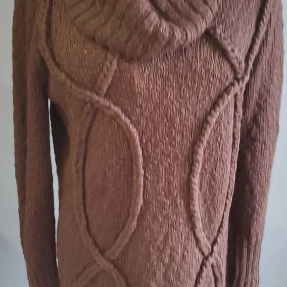 Jones ny women''s brown cowl neck  sweater size M - Picture 3 of 14